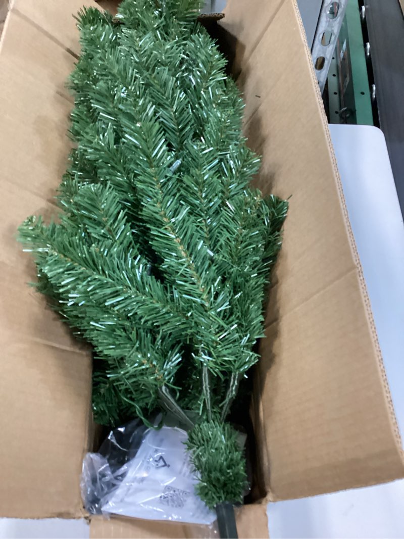 Condition photo showing Good Condition for National Tree Company 4 ft Pre-Lit Grande Canadian Fir Mini Artificial Christmas Tree, 100 Clear Lights, 230 Tips, Includes Stand, Green 4ft 100 Clear Lights