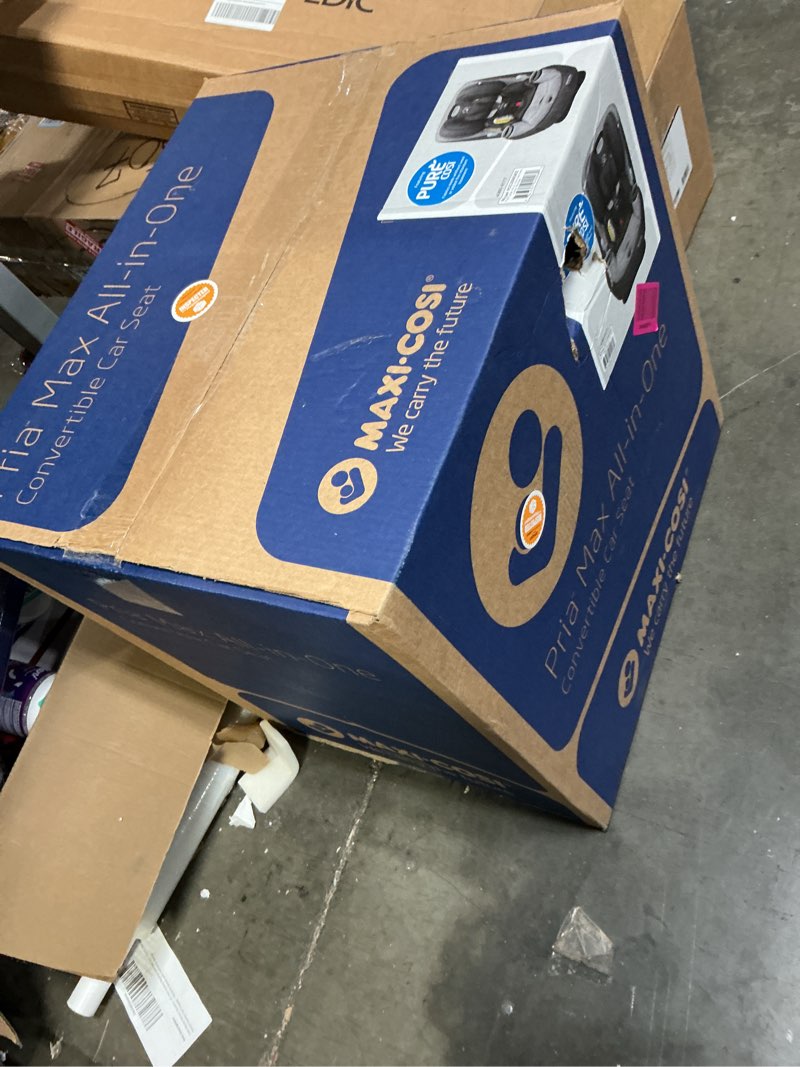 Condition photo showing New/Like New for Maxi-Cosi Pria Max All-in-One Convertible Car Seat, Rear Facing Car Seat (4-40 lbs), Forward Facing Car Seat (22-65 lbs), High Back Booster Seat (40-100 lbs), Pure COSI, Urban Wonder