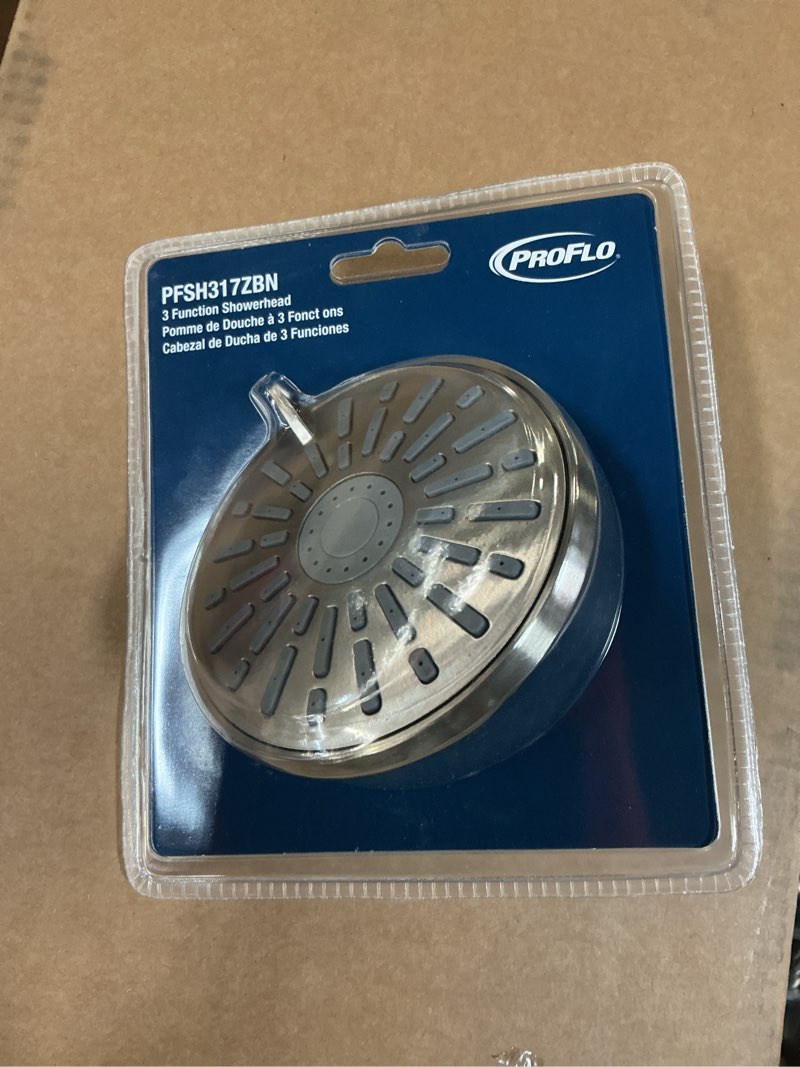 Condition photo showing New/Like New for proflo pfsh317 1.8 gpm multi function shower head - nickel
