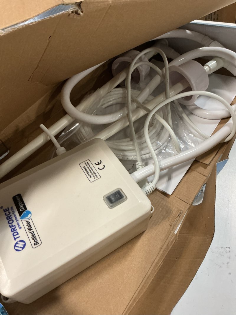 Condition photo showing Good Condition for Bottle Water Dispenser Pump System, 20ft 110V AC US Plug High Flow Bottled Water Dispensering with Dual Inlet for Home Kitchen Coffee Tea Machines Water Dispenser Ice-Maker Refrigerator