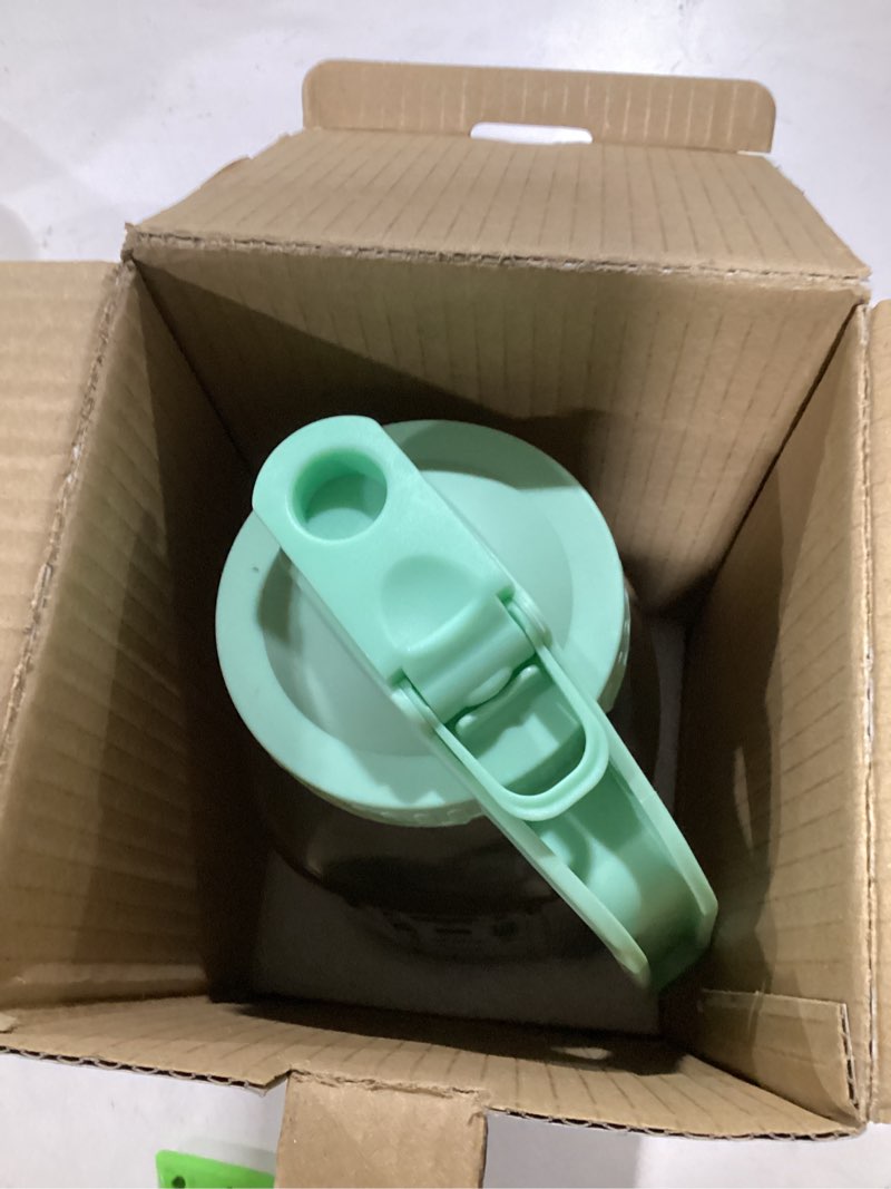 Condition photo showing Good Condition for cold brew coffee maker?64 oz wide mouth mason jar pitcher with stainless steel filter, pour spout handle lid, heavy duty glass airtight & leak-proof for iced coffee tea & lemonade-green 1pcs 64oz green