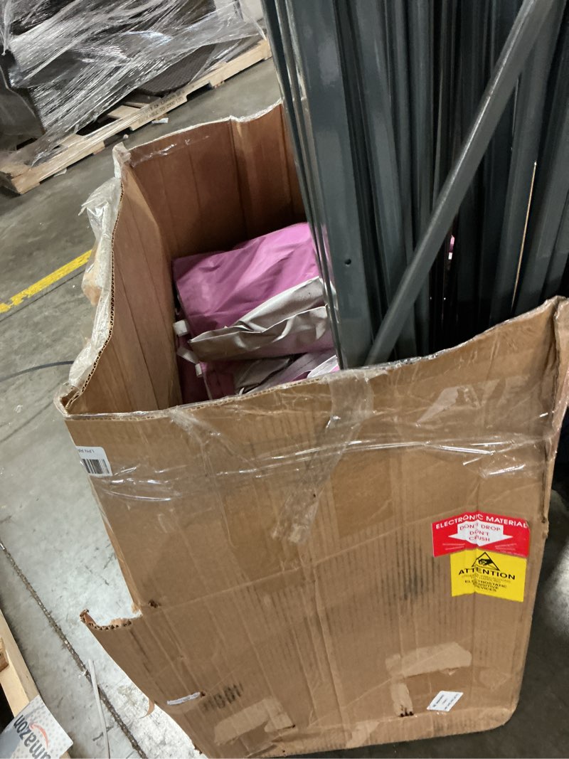 Condition photo showing As Is for gdy 12x12ft pop up canopy tent with one push setup, easy to install with 4-sidewalls for events, parties, camping, outdoor gazebo with 4-sandbags and wheel bag, pink. pink 12x12 half-corner
