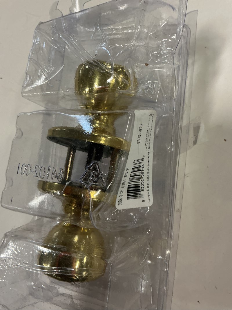 Condition photo showing Good Condition for Kwikset Mobile Home Polished Brass Steel Privacy Knob 3 Right or Left Handed