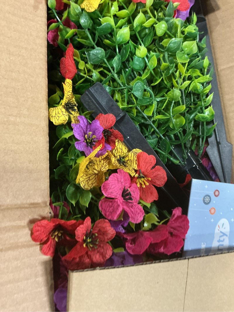 Condition photo showing New/Like New for alupssuc 2pcs 20" artificial topiary ball flowers for outdoors planters, spring decoration with spike, uv resistant faux summer plants, fake bushes indoor decor, mix 4 colors for garden, porch & patio red rose purple yellow 2