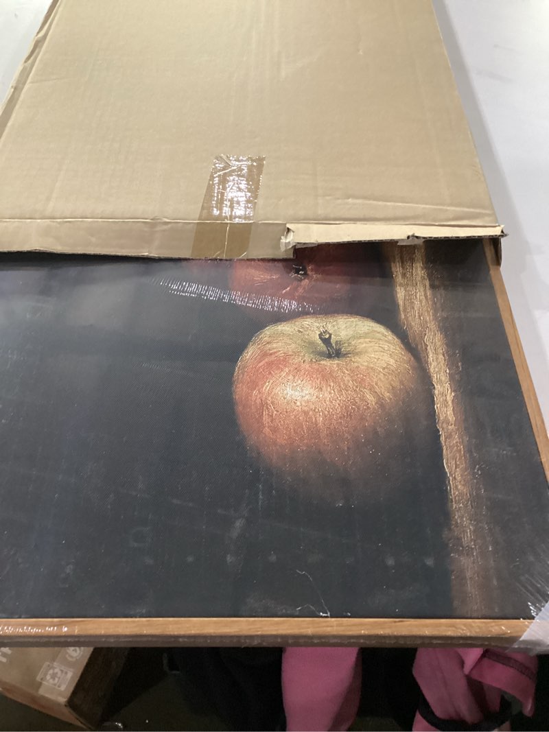 Condition photo showing New/Like New for VIYYIEA Vintage Framed Apple Wall Art, Kitchen Bedroom Dining Room Fruit Art Decor, Still life of apples Canvas Print Paintings, French Country Home Farmhouse Dark Decor, 16x24 Inch Still Life of Apples 24"L x 16"W
