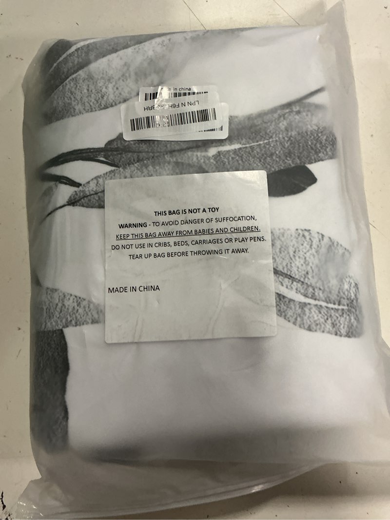 Condition photo showing New/Like New for tititex no hooks snap in liner black eucalyptus leaves shower curtain sets, hotel luxury double layers waterproof fabric & see-through top window bathroom decorative 72x84 inch black leaves ?no hooks? 72"w x 84"l (pack of 1)