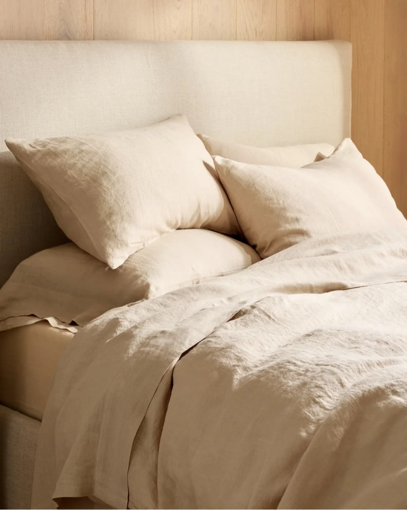 european linen duvet cover set king color champage 