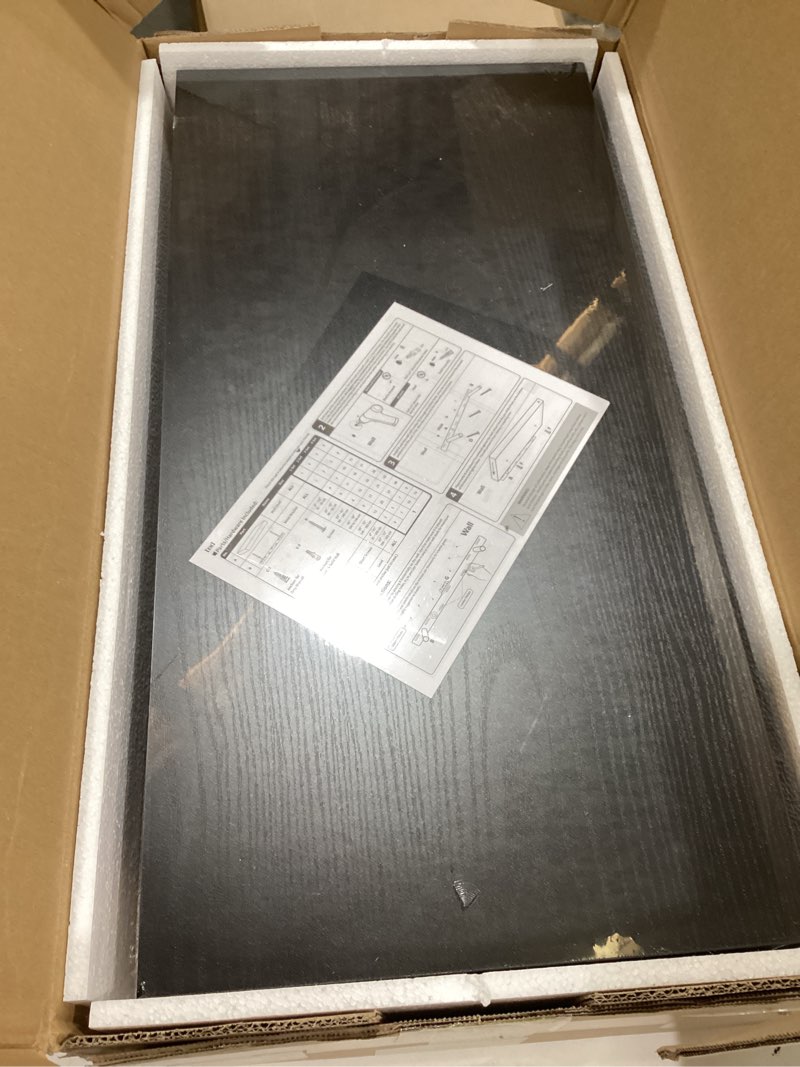 Condition photo showing New/Like New for black floating shelves for wall 24 inches long, 12" deep wall shelves 2" thick, heavy duty shelf for bedroom, bathroom, living room, kitchen, office, home decor, modern shelf set of 2, 24" x 12" x 2" black 23.6”wx12”dx2”h,set of 2