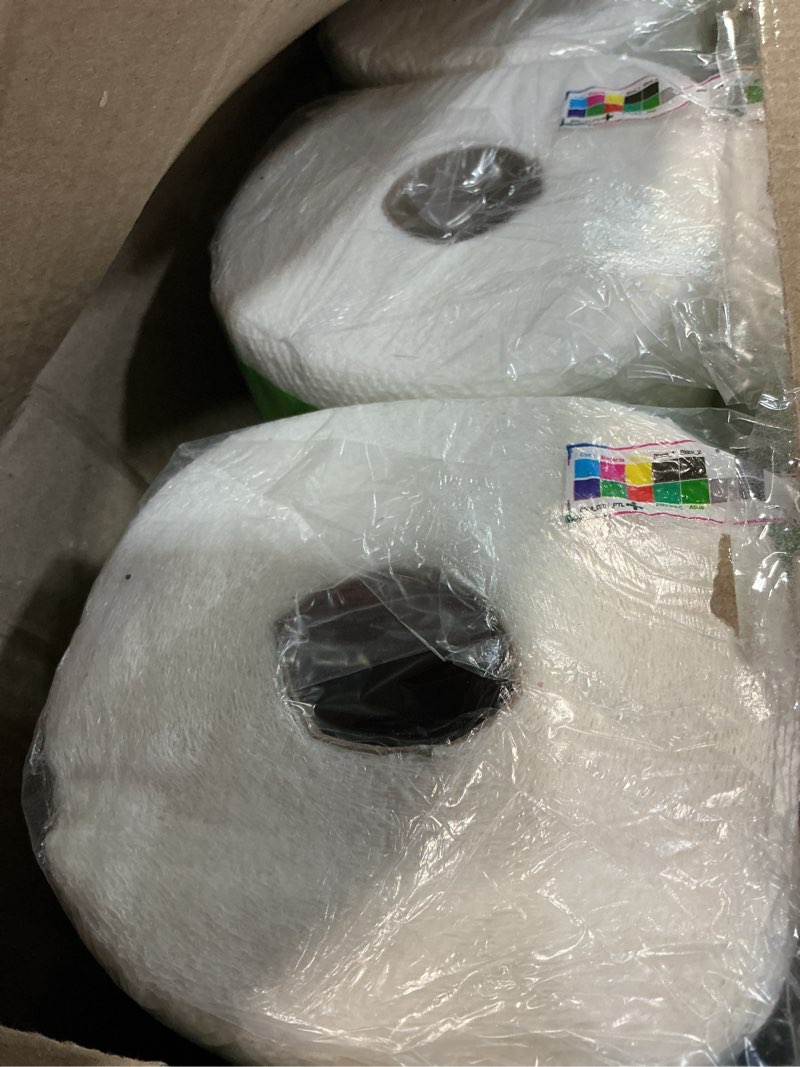 Condition photo showing New/Like New for bounty quick size paper towels, white, 8 family rolls family 8 rolls (107 sheets)