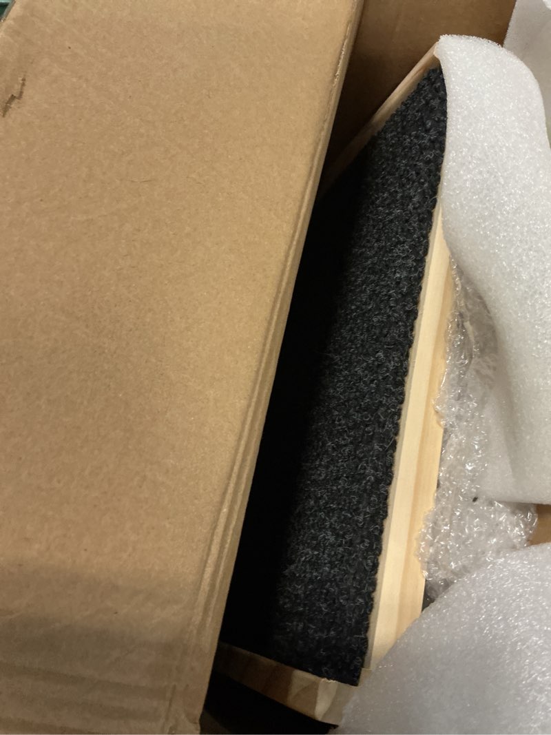 Condition photo showing Good Condition for dog ramp for bed, 64\" long foldable pet ramp for small large dogs, dog ramps for high beds car, high traction with platform 6 adjustable heights 24\" to 30\" up to 220lbs black black 64\"x 17inch