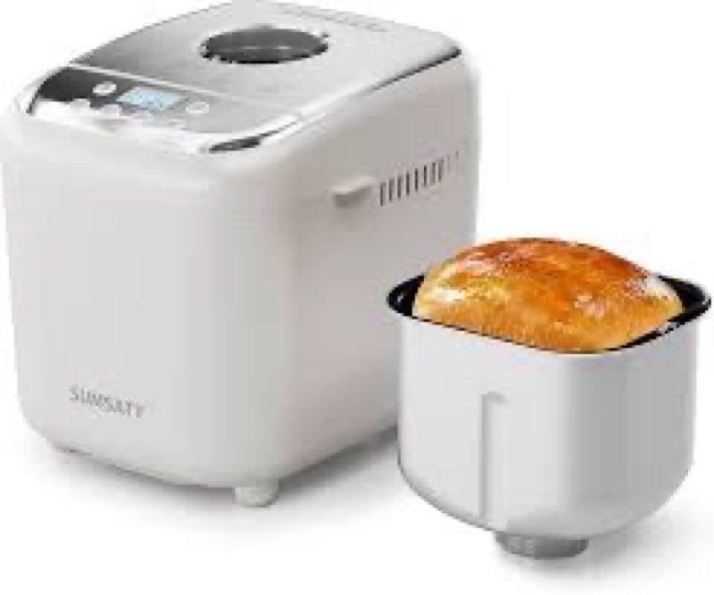 sumsaty bread maker, 2.2lb 16-in-1 bread machine automatic bread maker machine with nonstick pan & 15h timer & 1h keep warm for beginner breadmaker with gluten-free, french, yogurt, recipe