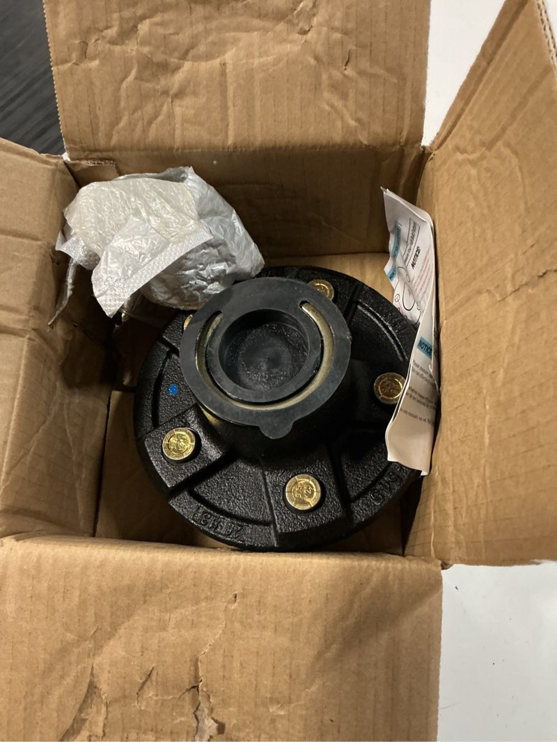 Condition photo showing As Is for trailer hubs 5 lug 4.5 5x4.5 for 3500lb 1-1/16'' to 1-3/8'' #84 tapered trailer axle 1 set