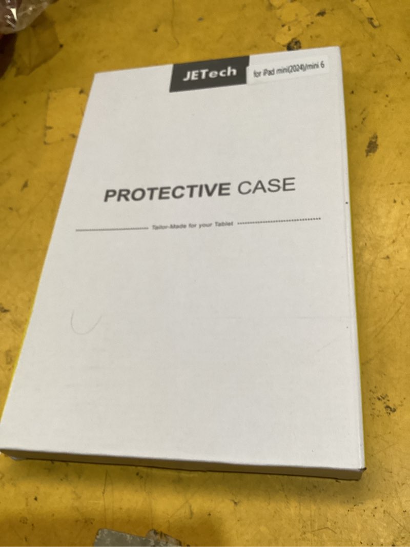 Condition photo showing As Is for jetech case cover for ipad mini a17 pro/6th gen (2024/2021), navy blue | slim translucent back design, tri-fold stand, auto wake/sleep, lightweight shockproof protection
