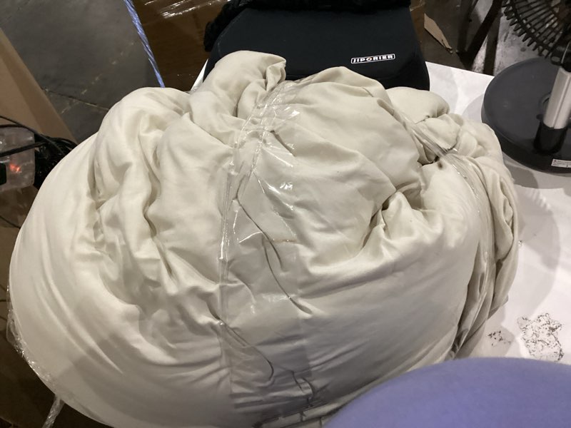 Condition photo showing As Is for bedsure comforter set, beige soft prewashed bedding for all seasons, 3 pieces gentlesoft™ bed set, 1 lightweight comforter (104\"x90\") and 2 pillowcases (20\"x36\") king(104\"x90\") 01 - beige
