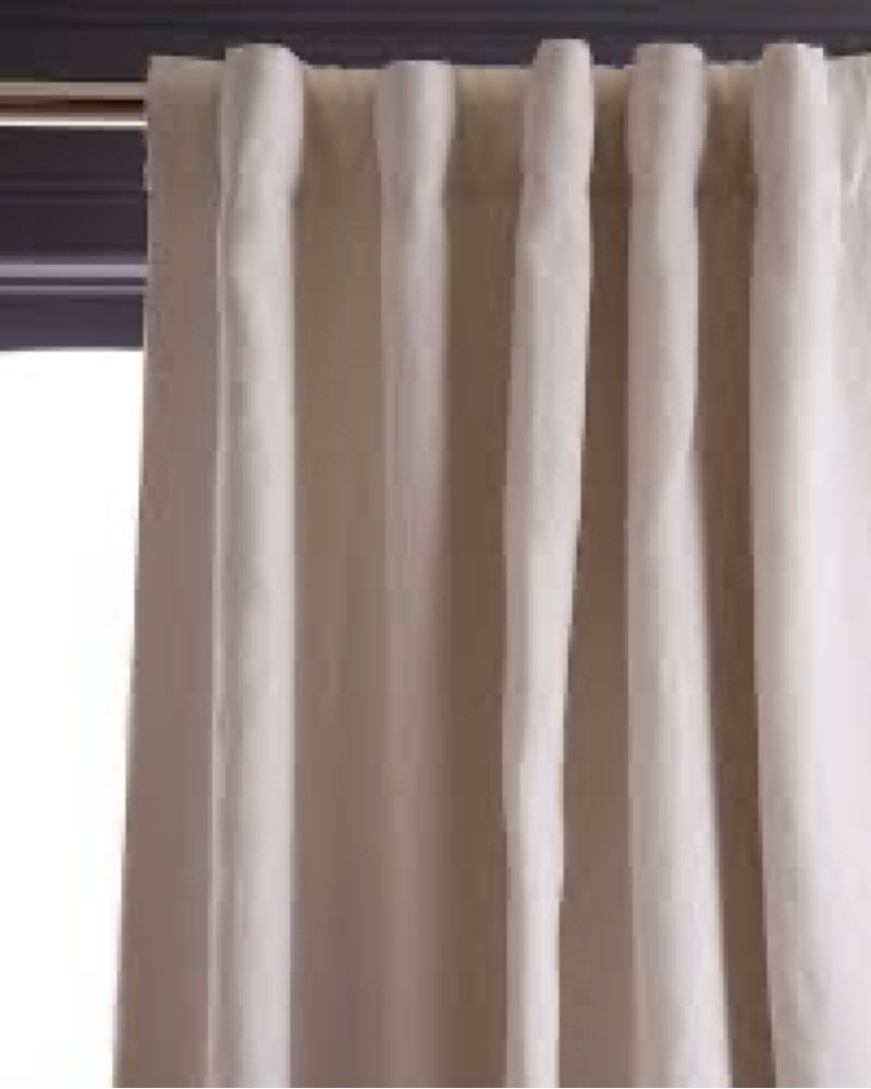 quince european linen room darkening curtain blackout 96x96” rosewood