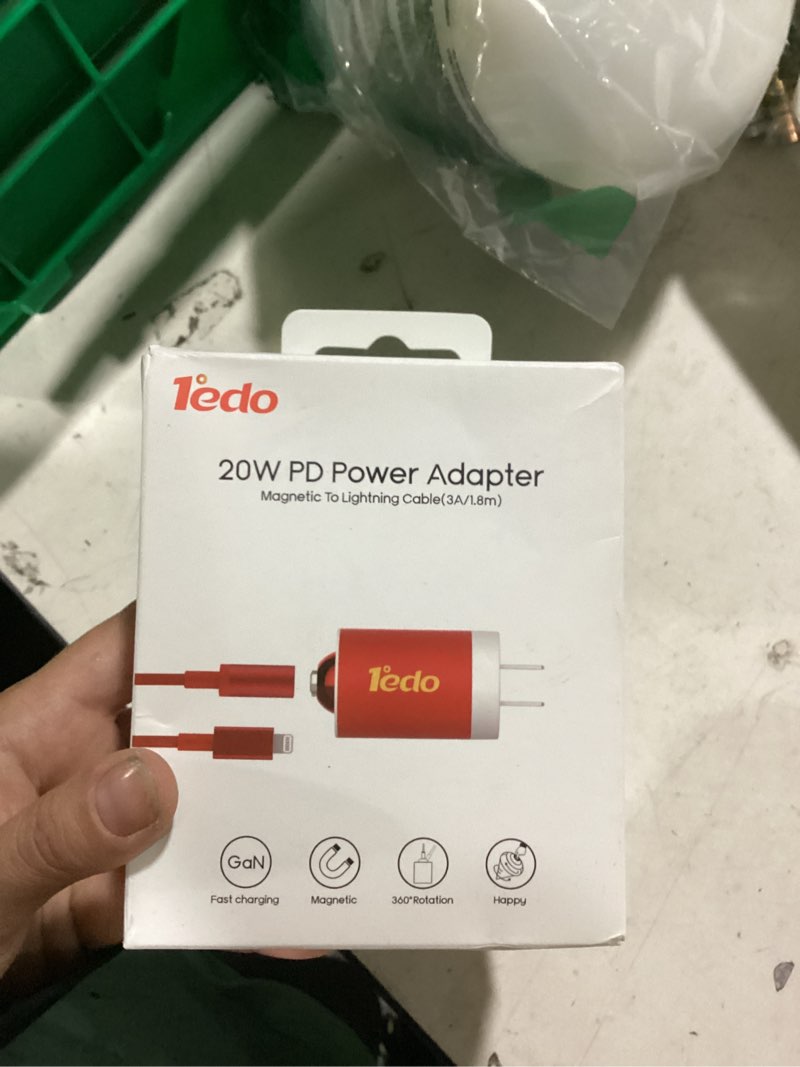 Condition photo showing New/Like New for magnetic for iphone charger,1°edo 20w fast charger block with 6ft cable innovative magnetic to lightning cable for iphone 14/13/12/11/xs max/xr/x (red) red 20w