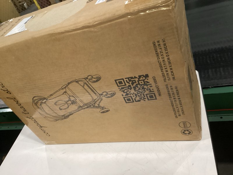 Condition photo showing Good Condition for Lightweight Travel Stroller for Baby & Toddlers - Easy Fold & Compact Stroller for Airplane with Canopy, Storage Basket, Multi-Position Recline & Convenient One-Hand Fold, Travel Bag Included (Black)