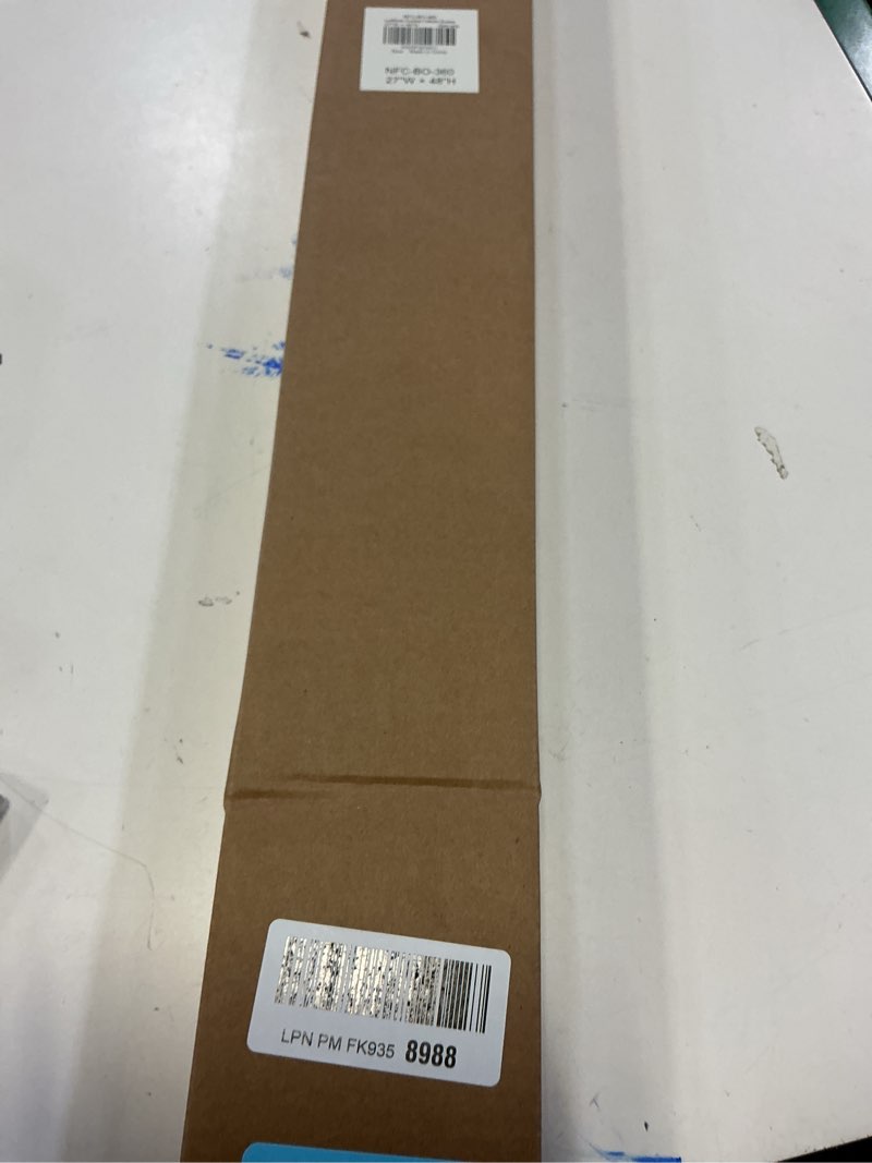 Condition photo showing New/Like New for LazBlinds Cordless Cellular Shades, No Tools No Drill Blackout Honeycomb Shades Pleated Blinds for Windows, 27'' W x 48'' H, Dark Grey Blackout-dark Grey 27'' W x 48'' H