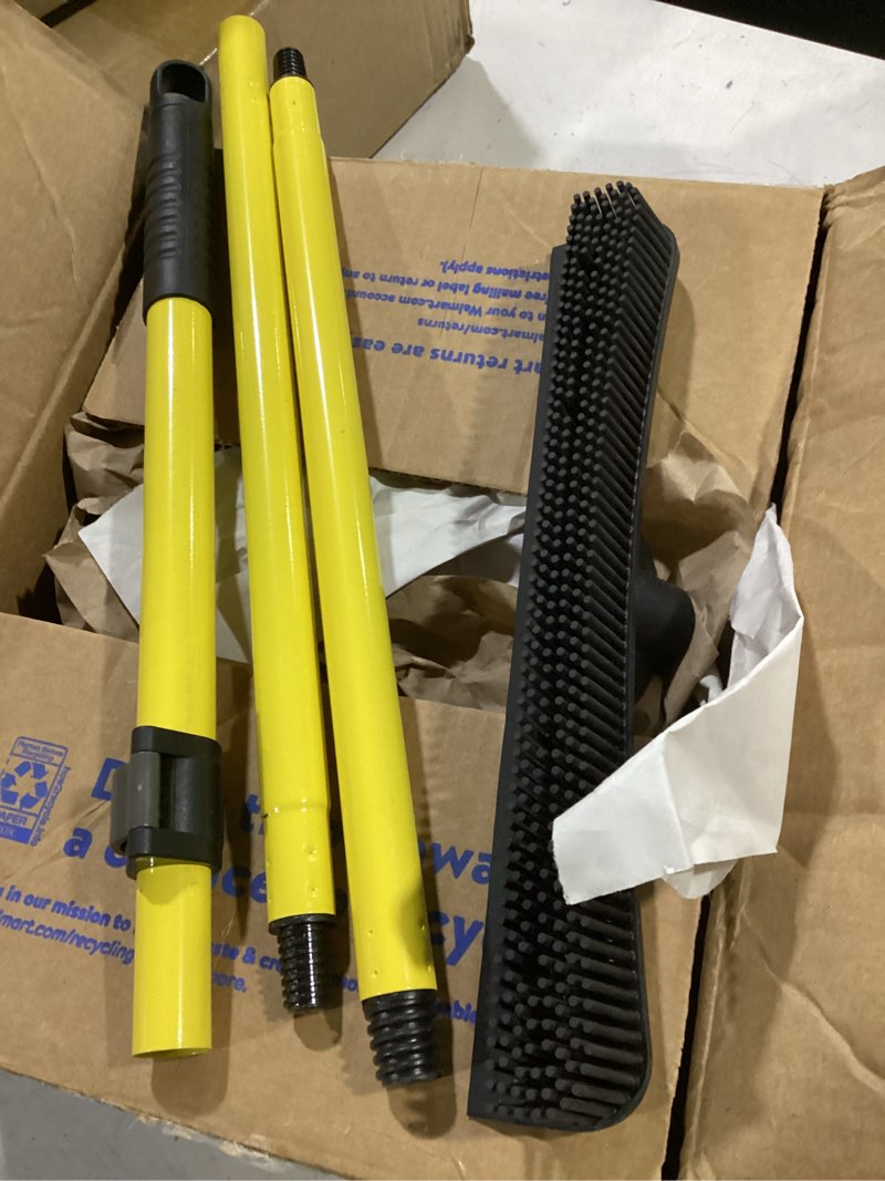 Condition photo showing Good Condition for furemover pet hair removal rubber broom, 58" telescopic handle