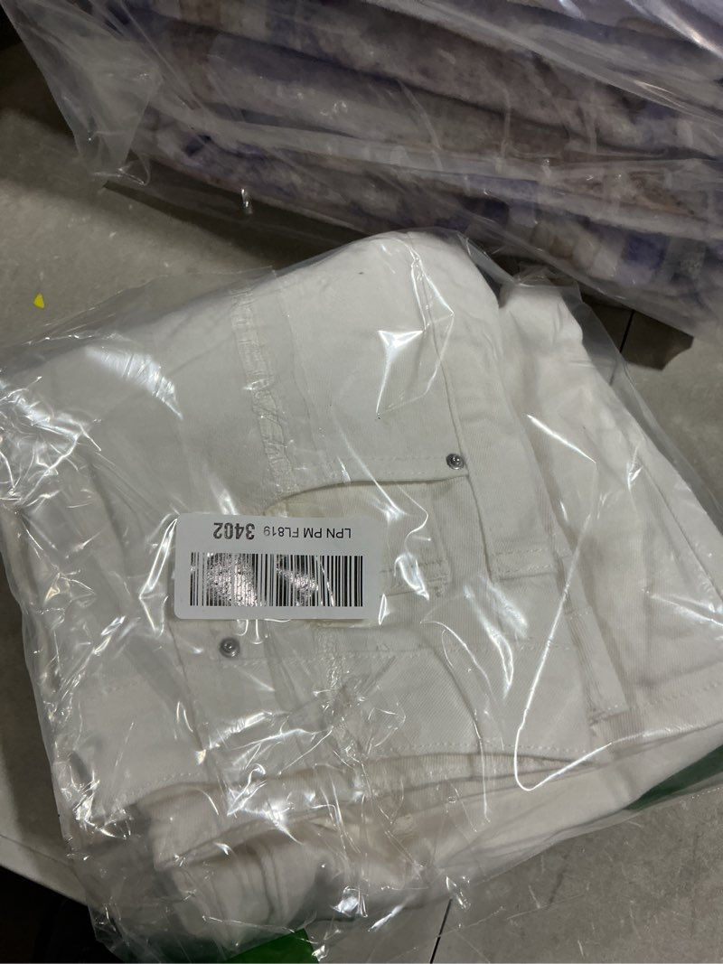Condition photo showing Good Condition for jeans for women trendy high waisted straight jeans loose wide leg stretchy denim pants with pockets 2025 fashion white x-small