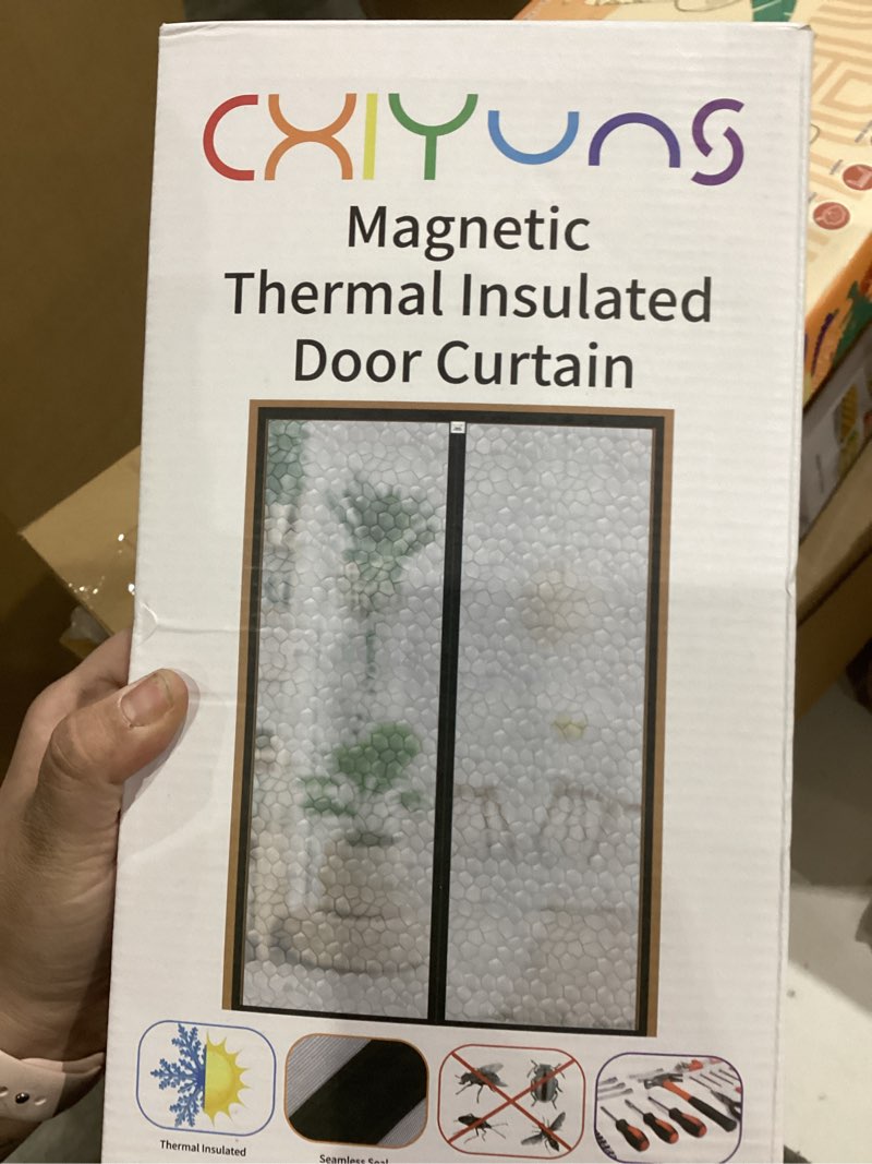 Condition photo showing New/Like New for Magnetic Thermal Insulated Door Curtain 38 x 82 inch, Transparent Door Cover, Keep Warm in Winter Cool in Summer, Self Sealing, Pet and Kid Friendly Fit Door Size Up To 38 x 82 inch