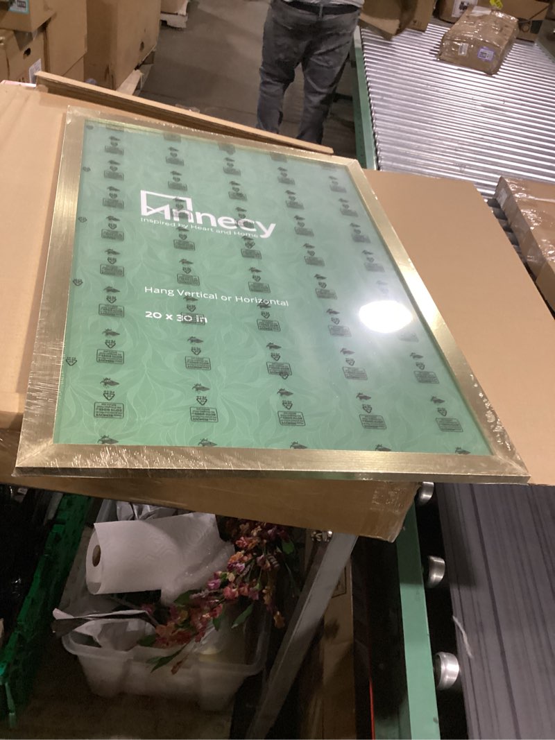 Condition photo showing New/Like New for annecy 20x30 picture frame gold?1 pack?, 20x30 picture frame for wall decoration, classic black minimalist style suitable for decorating houses, offices, hotels 20x30 gold