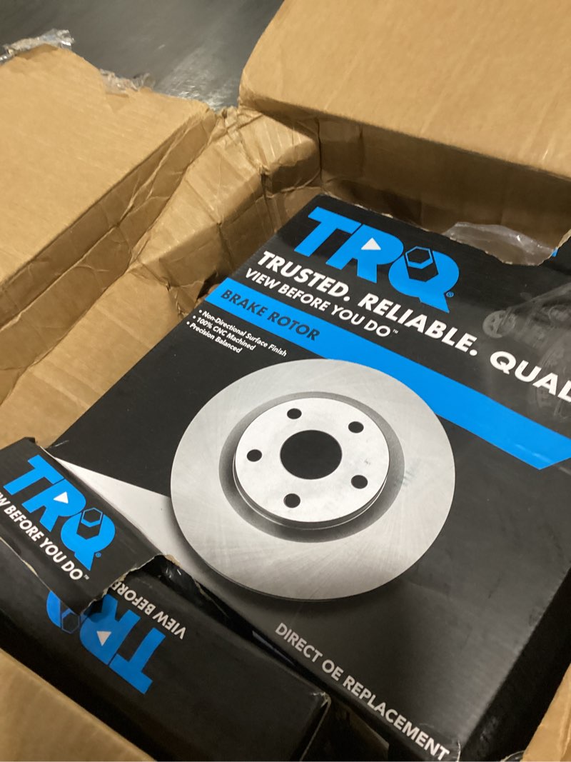 Condition photo showing As Is for detroit axle - front brake kit for 02-06 toyota camry disc brake rotors ceramic brakes pads 2002 2003 2004 2005 2006 replacement : 10.83" inch rotor r-31050fbk/kit