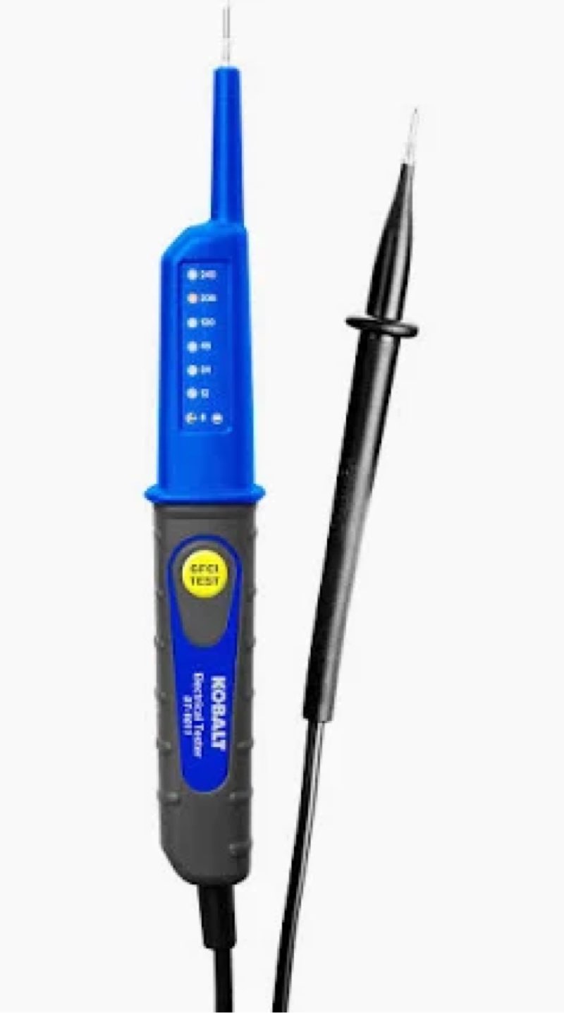 today Kobalt Analog Display Voltage tester 6V to 240V -Volt in Black | DT-9011