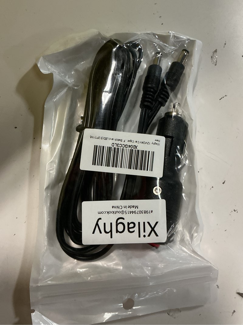 Condition photo showing Good Condition for 12v/24v car cigarette lighter power supply cable dual dc 5.5mm x 2.1mm male to car cigarette lighter male adapter cord with on/off switch and led(3.2ft/1m) 1m 2 dc5521