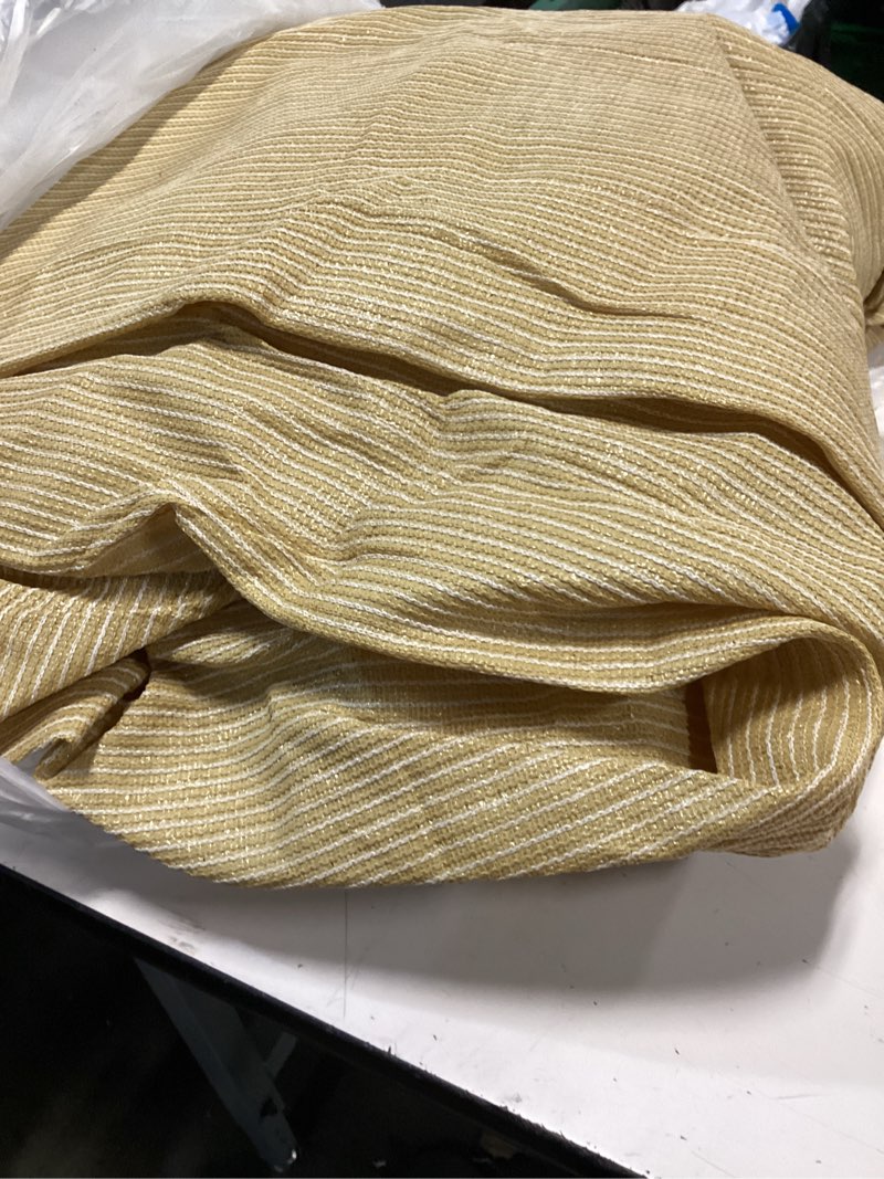 Condition photo showing Good Condition for shademart 14' x 14' beige sun shade sail square canopy fabric cloth screen smtapr1418, water and air permeable & uv resistant, heavy duty, carport patio outdoor & (we customize size)