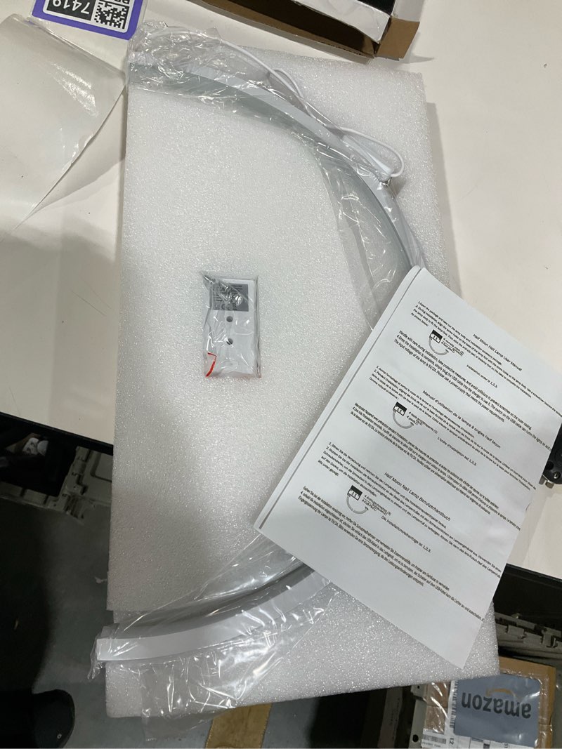 Condition photo showing Good Condition for ZIRIKEDAI Half Moon Nail Table Lamp for Perfect Salon Lighting and Craft Illumination Stylish Half Round Light for Nail Art and DIY Projects Ideal Lighting Solution for Beauty and Craft Enthusiasts