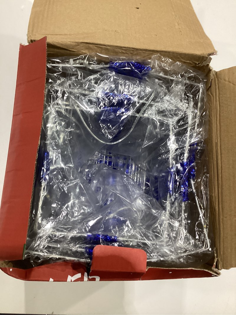 Condition photo showing New/Like New for Set of 3 Valentines Decorations Lighted Gift Boxes - 65 LED Pre-Lit, Plug-in Light Up Presents Box - Decor for Christma Tree, Indoor Outdoor Home,Yard, Lawn - Ideal for Valentines, Holiday, Party, Anniversary Blue fluorescent