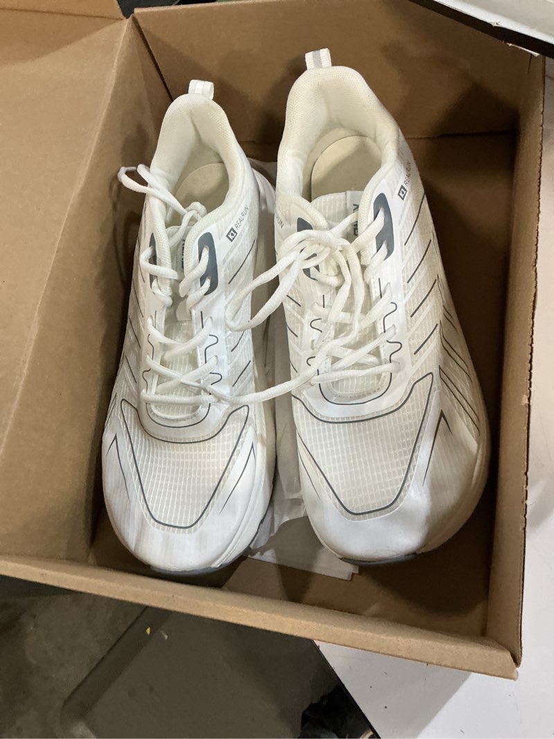 Condition photo showing Good Condition for pozvnn mens wide walking shoes soft sole non slip running comfortable tennis breathable athletic gym workout sport sneakers 12 wide z86 white