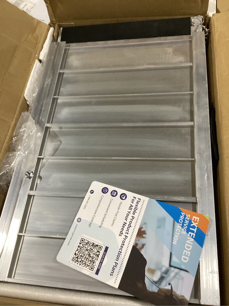 Condition photo showing As Is for 2 Feet Portable Wheelchair Ramp 600LBS Capacity Non-Skid Aluminum Handicap Ramps,Seamless Folding Threshold Ramp Wheel Chair Ramp for Doorways 2Ft