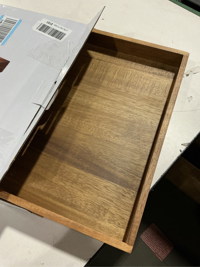 Condition photo showing Good Condition for Extra Large Folding Bed Tray Table, 22’’ x 14’’ Acacia Wood Breakfast Tray, Food Serving Tray with Legs for Eating in Bed