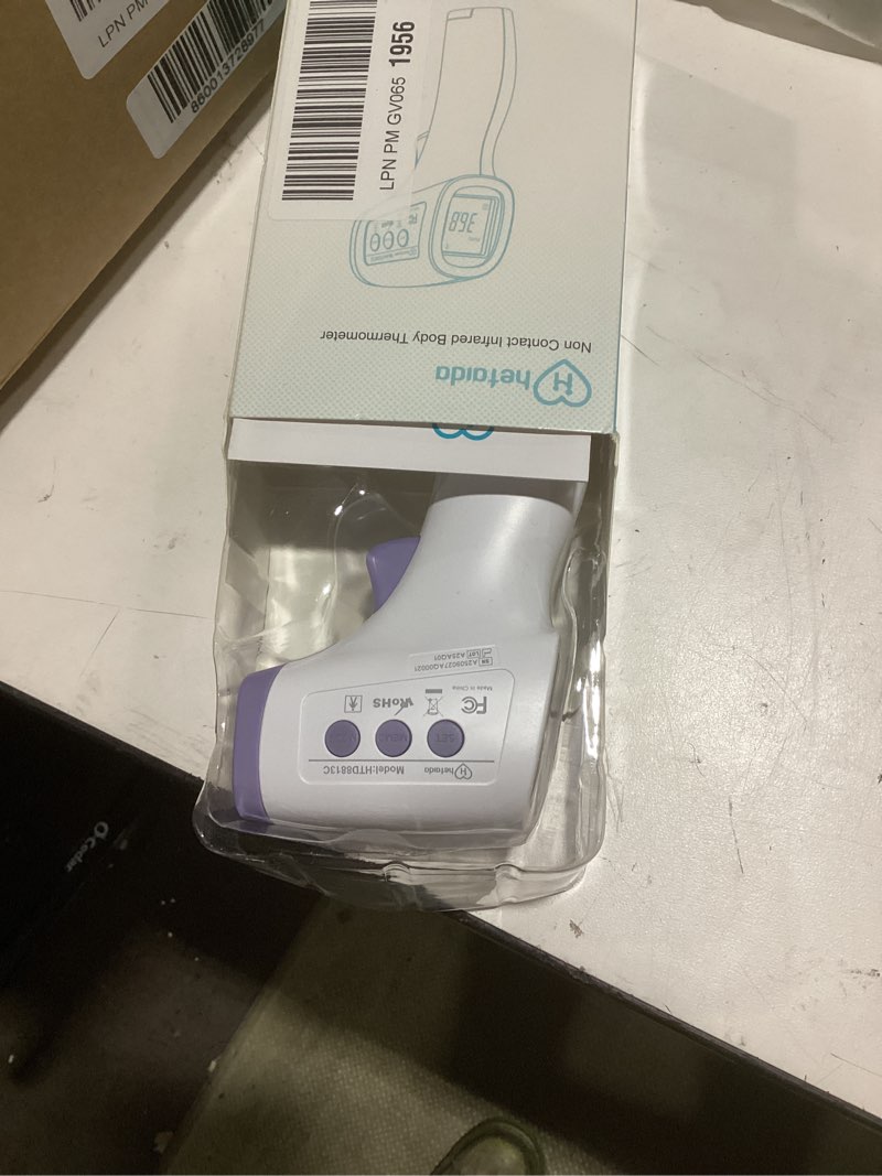 Condition photo showing Good Condition for digital thermometer for adults and kids, no touch forehead thermometer for baby, 2 in 1 body surface mode infrared thermometer with fever alarm and instant accuracy readings purple