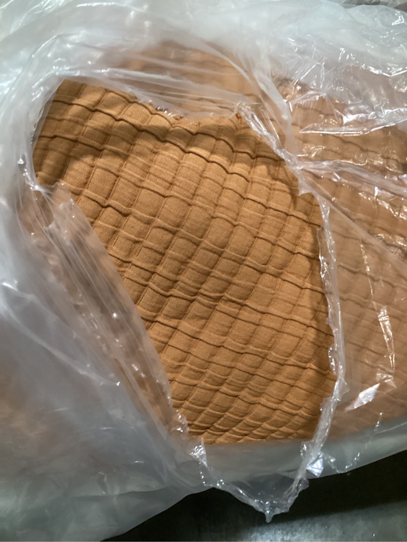 Condition photo showing Good Condition for organic ribbed cotton coverlet, twin, terracotta