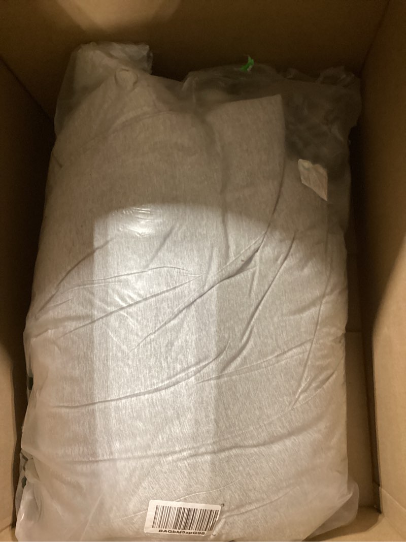 Condition photo showing Good Condition for CozyLux Queen Comforter Set - 3 Pieces Light Grey Soft Luxury Cationic Dyeing Queen Comforter for All Season, Light Gray Breathable Lightweight Fluffy Bedding Sets with 1 Comforter and 2 Pillow Shams Light Grey Queen