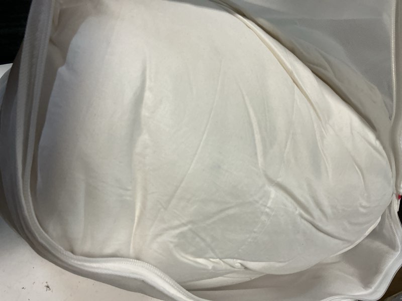 Condition photo showing As Is for luxe goose down comforter duvet insert, king/cal king, white