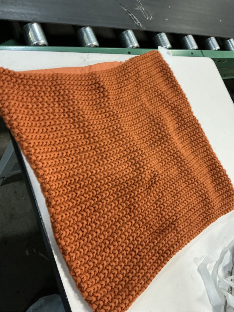 Condition photo showing Good Condition for quince organic cotton fisherman pillow cover 20x20” terracotta 