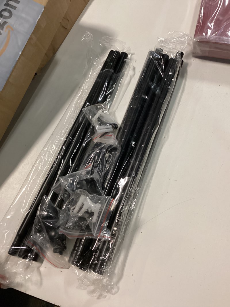 Condition photo showing Good Condition for 2 pack Black Curtain Rods for Windows 48 to 92 inch, Adjusts Length by Splicing, 5/8" Diameter Matte Black Small Curtain Rods for Bedroom, Living Room, Kitchen, Outdoor, Farmhouse Black 30"-92" (2PC)