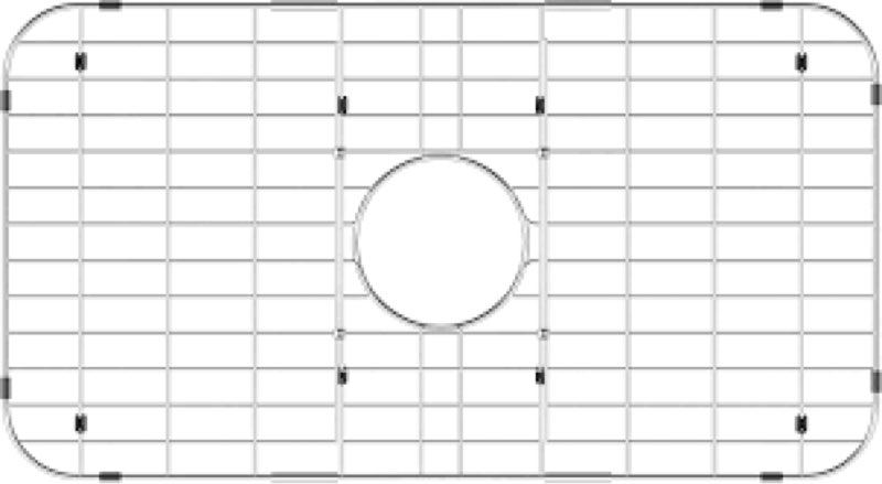 iPEGTOP Sink Bottom Grid, Stainless Steel Sink Protector 28"x 15" Centered Drain Hole with Corner Ra
