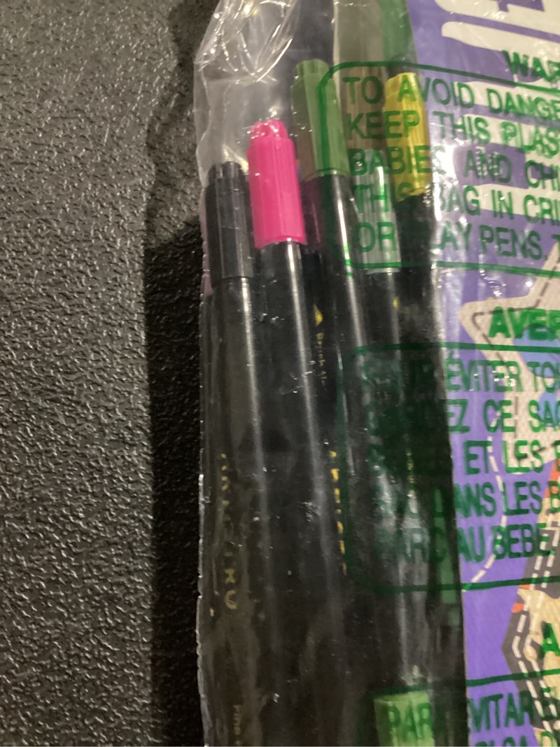 Condition photo showing Good Condition for artistro 24 dual-tip fabric markers - fabric decorating kit - permanent for clothes - acrylic paint pens for sneakers, bags, shoes, textile, canvas, sewing, craft, diy - brush and fine tip 24 multicolor
