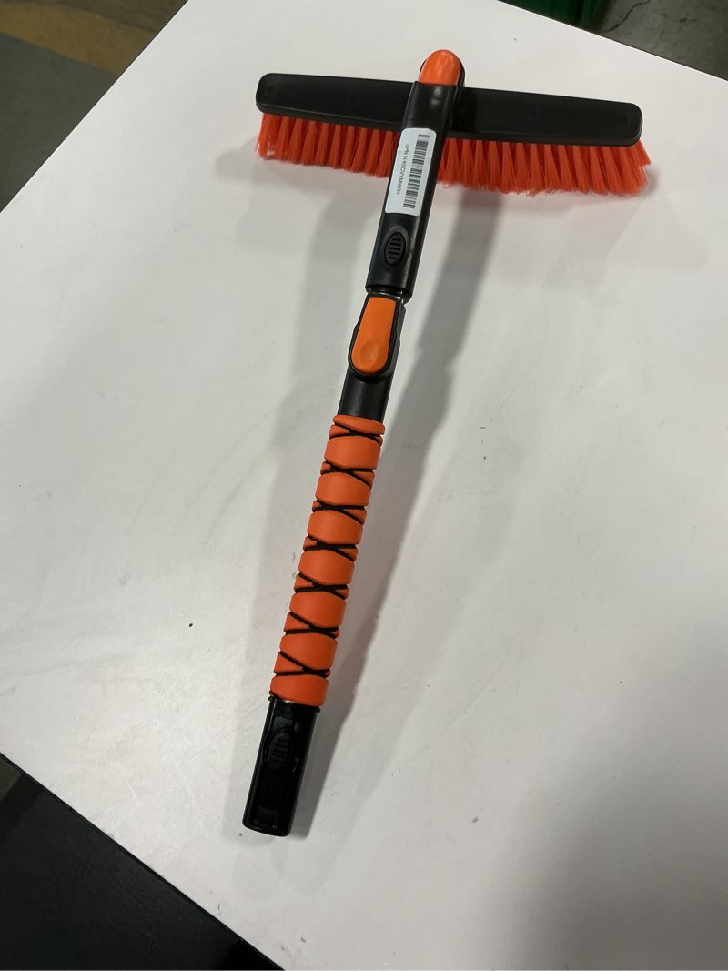Condition photo showing As Is for [Upgrade] Ice Scraper & Extendable Snow Brush for Car Windshield [Military-Grade Sturdy] - 360° Pivoting Brush Head with Silicone Grip for Effortless One-Swipe Clean on Auto (Large) (missing parts)