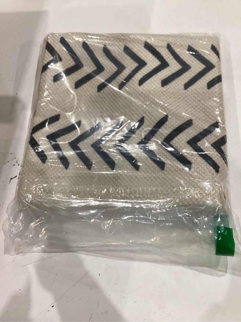 Condition photo showing Good Condition for saro lifestyle chevron design pillow cover, natural, 22" natural 22" cover