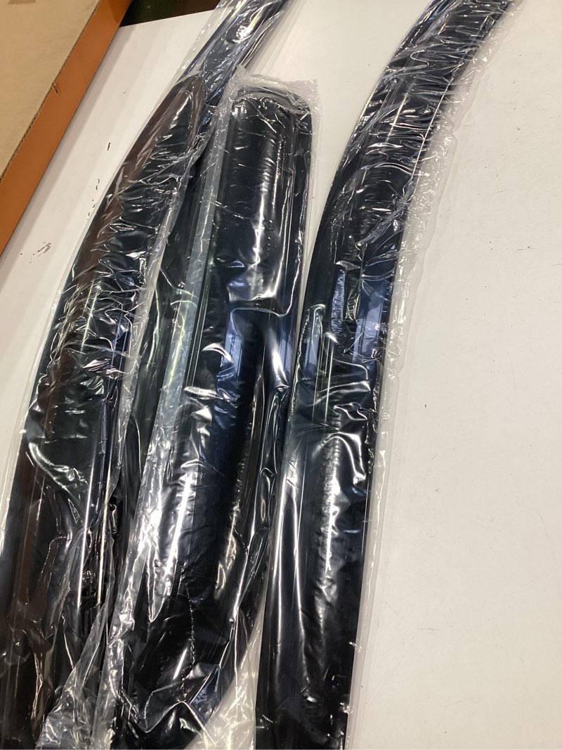 Condition photo showing New/Like New for 4pcs window visors tape-on for 2002-2008 dodge ram 1500, 2003-2009 ram 2500 & 3500 with crew/extended cab sun rain guard side window wind deflectors 2002-2008 dodge ram 1500/2500/3500 crew cab