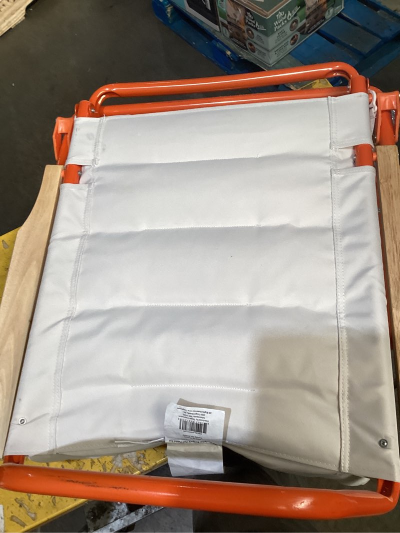 Condition photo showing As Is for padded backpack beach chair cream/orange - room essentials™