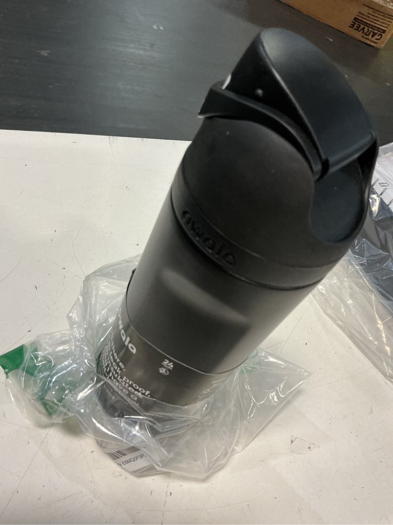 Condition photo showing Good Condition for owala freesip insulated stainless steel water bottle with straw, bpa-free sports water bottle, great for travel, 24 oz, very, very dark very, very dark 24 ounces