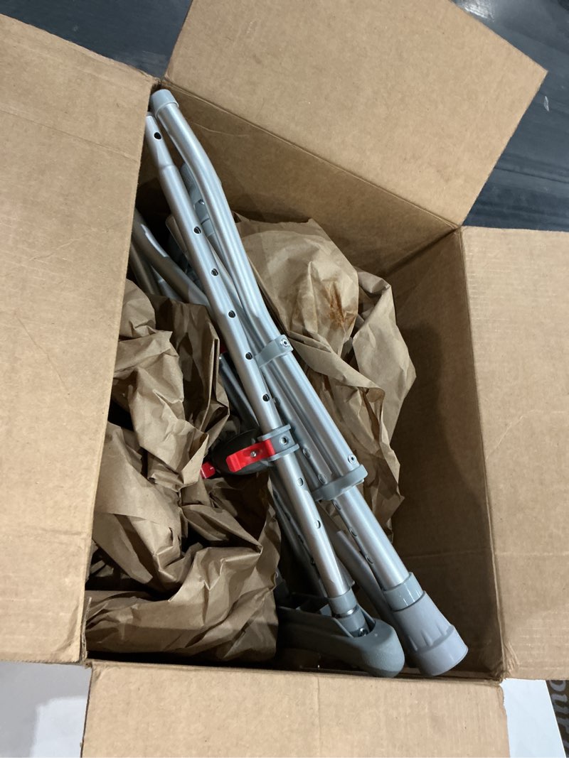 Condition photo showing Good Condition for DMI Universal Aluminum Crutches - Adjustable Underarm Walking Aid for Adults, Shorter to Tall (4'6"-6'6"), Push-Button Height Adjustment, 300 lbs Capacity, Slip-Resistant Tips, 1 Pair