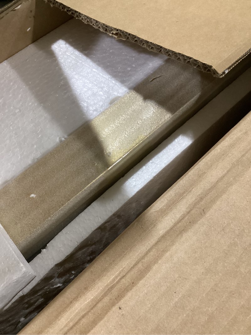 Condition photo showing Good Condition for LotFun Folding Dining Table with 2 Storage Racks, Space Saving Dining Table with 6 Wheels, Kitchen Table for Small Spaces Grayish Black 2 Tier Storage Racks